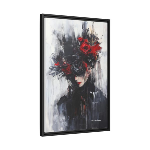 Framed Wall Art, Matte Canvas Print, Abstract Art, Home Decor, Gift for Art Lovers, Black and Red Aesthetic - Image 2