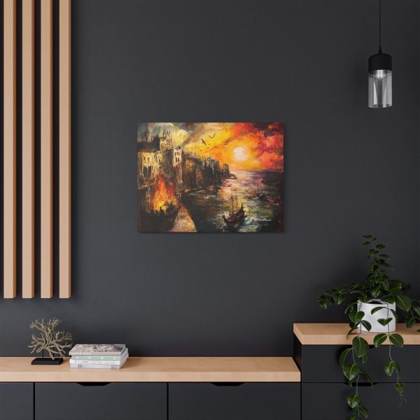 Stretched Canvas Art Print, Sunset Seascape, Wall Decor, Home Gift, Nautical Decorations, Art for Living Room, Sunset Wall Art - Image 16