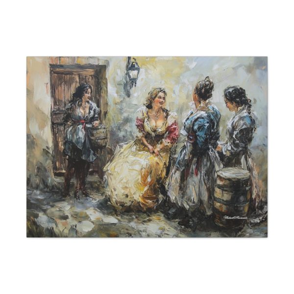 Charming Canvas Wall Art, Vintage Women Scene, Home Decor, Artistic Print, Living Room Accent, Gift for Art Lovers - Image 5