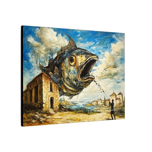 Surreal Fish Canvas Art, Whimsical Home Decor, Unique Gift for Art Lovers, Fantasy Wall Art, Imaginative Home Design - Image 10