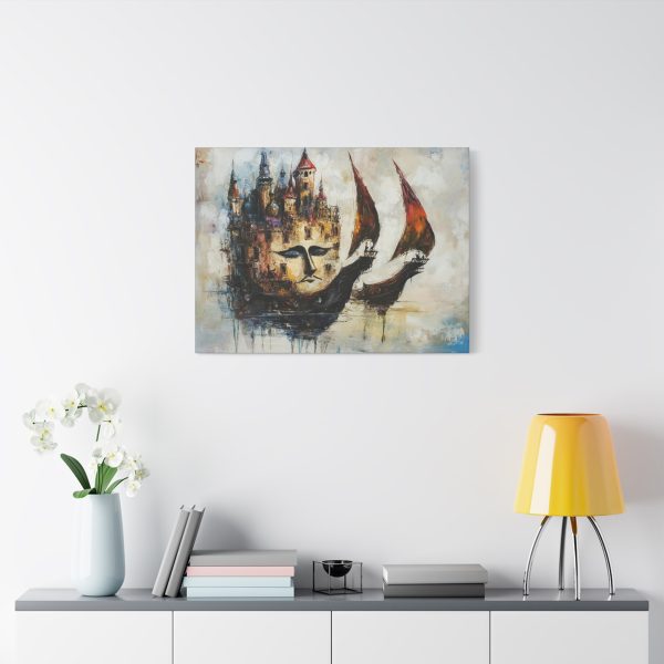 Artistic Canvas Wall Art, Abstract Home Decor, Fantasy Landscape Painting, Unique Gift for Art Lovers, Nautical Theme Wall Decor, [...] - Image 15