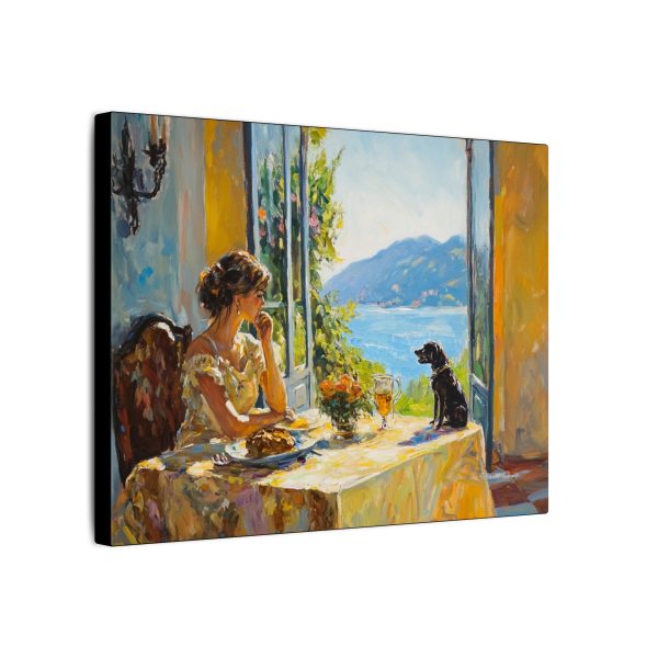 Canvas Art Print, Stretched Wall Decor, Colorful Landscape Painting, Gift for Dog Lovers, Cozy Home Decor - Image 2