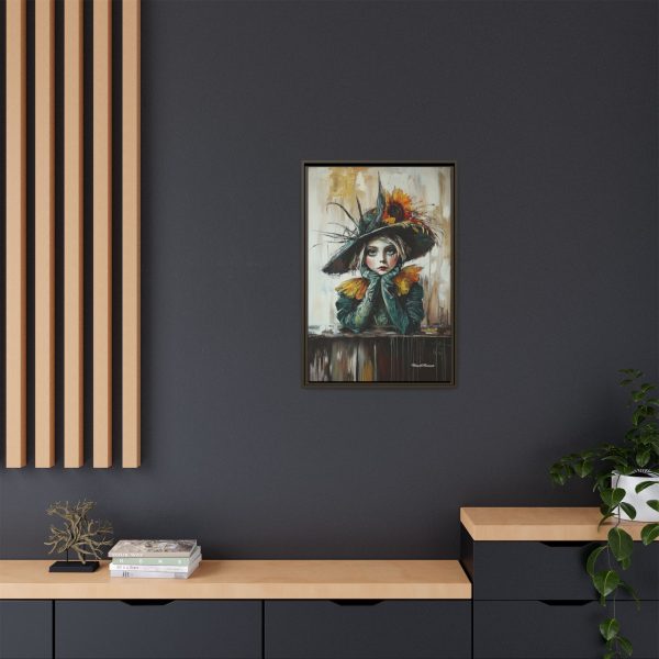 Framed Art Print: Whimsical Girl in Hat, Colorful Wall Decor for Home, Unique Gift, Art Lover's Collection, Feminine Aesthetic, Home [...] - Image 16