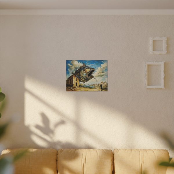 Surreal Fish Canvas Art, Whimsical Home Decor, Unique Gift for Art Lovers, Fantasy Wall Art, Imaginative Home Design - Image 11