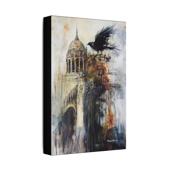 Urban Raven Canvas Art, Modern Wall Decor, Bird Canvas, Nature Artwork, Home Aesthetic, Gift for Bird Lovers - Image 2
