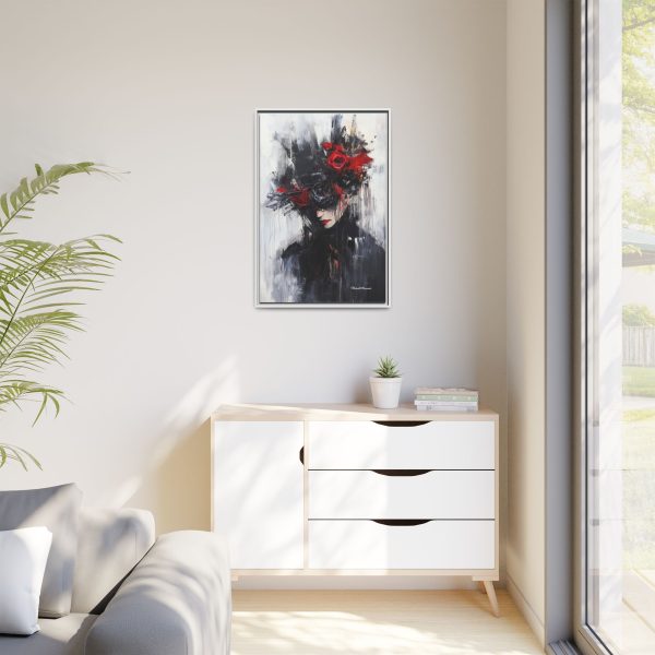 Framed Wall Art, Matte Canvas Print, Abstract Art, Home Decor, Gift for Art Lovers, Black and Red Aesthetic - Image 27