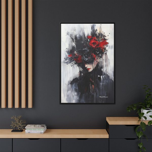 Framed Wall Art, Matte Canvas Print, Abstract Art, Home Decor, Gift for Art Lovers, Black and Red Aesthetic - Image 12