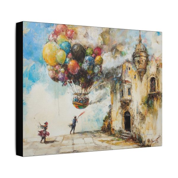 Satin Canvas Wall Art, Whimsical Balloon Adventure Print, Home Décor, Gift for Art Lovers, Nursery Room Decoration, Birthday Gift, [...] - Image 6