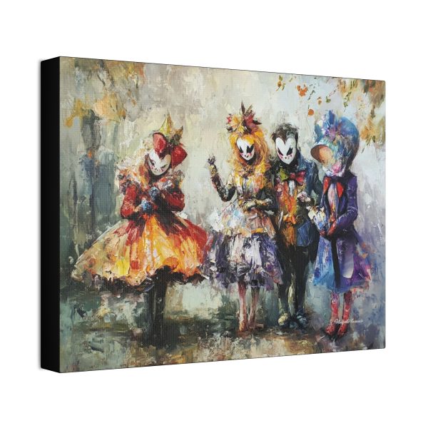 Canvas Wall Art, Whimsical Masquerade Art, Colorful Home Decor, Unique Gift Idea, Carnival Celebration Art - Image 2