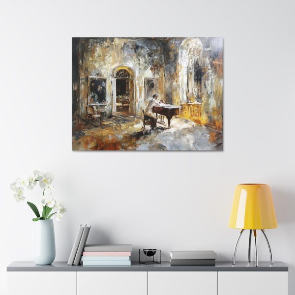 Elegant Canvas Wall Art, Abstract Piano Painting, Contemporary Home Decor, Music Lover Gift, Living Room Accent - Image 7