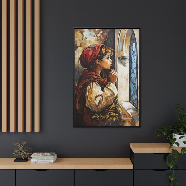 Framed Matte Canvas Art Print - Dreamy Girl in Red Hood, Wall Decor, Unique Gift, Home Aesthetics, Art for Living Room, Bedroom Decor - Image 12