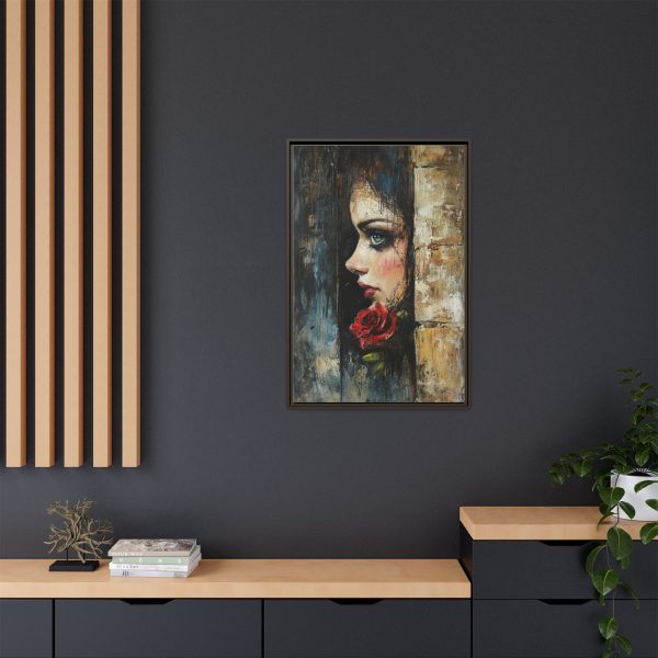 Matte Framed Art Print - Striking Portrait with Rose, Wall Decor, Home Accent, Gift for Art Lovers, Boho Room Decoration - Image 24
