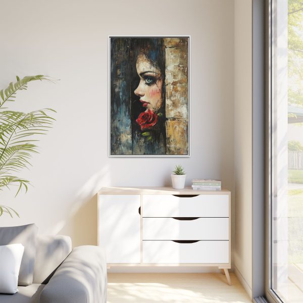 Matte Framed Art Print - Striking Portrait with Rose, Wall Decor, Home Accent, Gift for Art Lovers, Boho Room Decoration - Image 35
