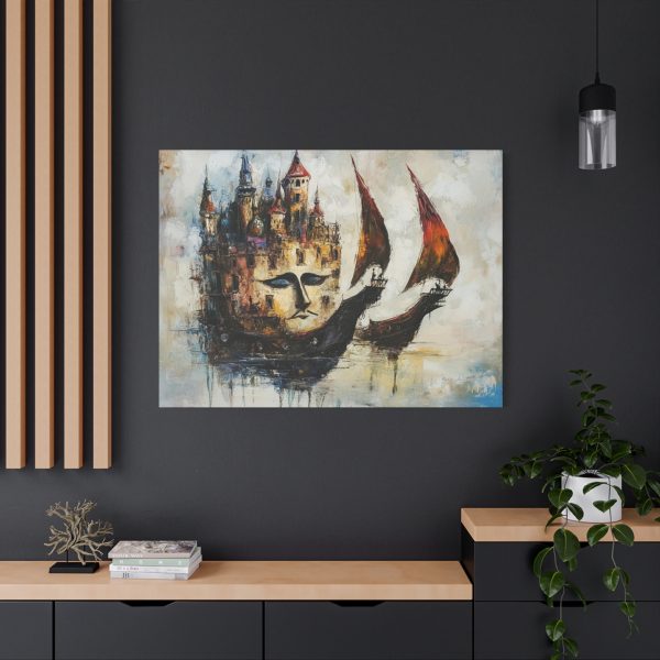 Artistic Canvas Wall Art, Abstract Home Decor, Fantasy Landscape Painting, Unique Gift for Art Lovers, Nautical Theme Wall Decor, [...] - Image 24