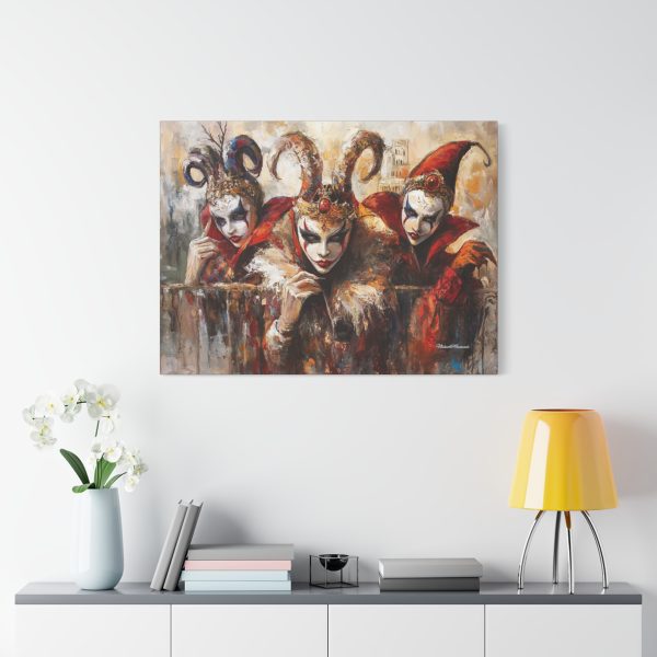 Canvas Print of Masquerade Masks, Wall Art, Home Decor, Carnival Artwork, Unique Gift for Art Lovers, Elegant Home Vibes - Image 7