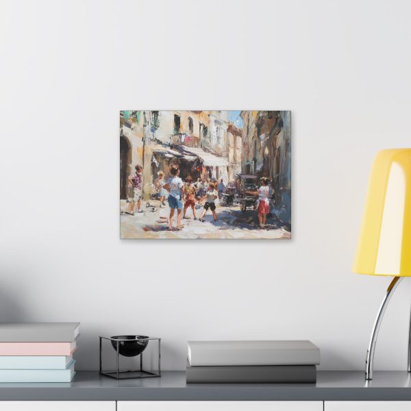 Vibrant Street Scene Canvas Art, Culture Decor, Gift for Art Lovers, Family Wall Art, Home Decor Inspiration, Gallery Style Print - Image 3