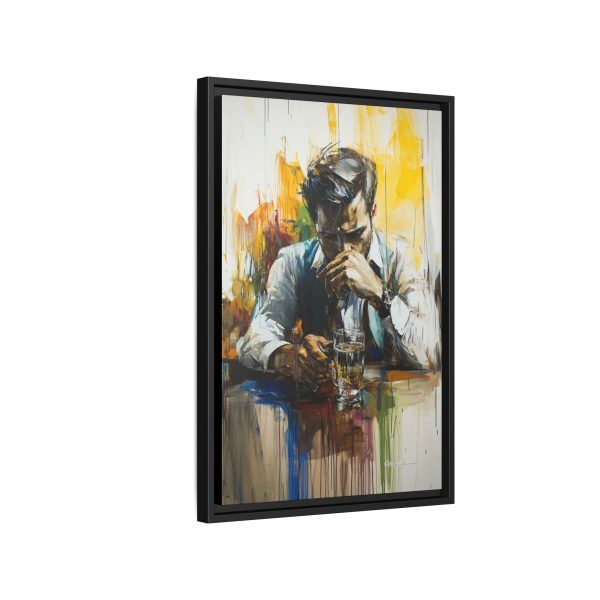 Framed Wall Art - Contemplative Man with Drink, Modern Home Decor, Stylish Gift, Thoughtful Art Piece, Artistic Decor for Living Room - Image 50