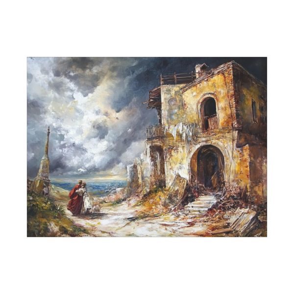 Rustic Canvas Wall Art, Vintage Landscape, Home Decor, Gift for Art Lovers, Coastal Vibes, Dramatic Scene - Image 21