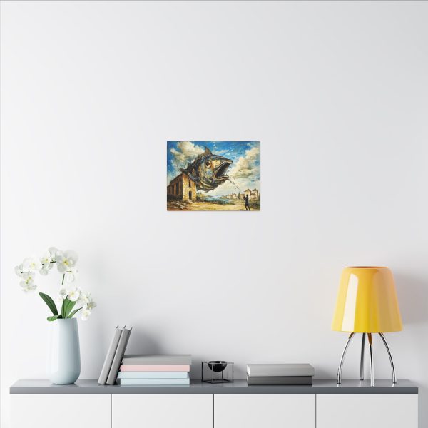 Surreal Fish Canvas Art, Whimsical Home Decor, Unique Gift for Art Lovers, Fantasy Wall Art, Imaginative Home Design - Image 8