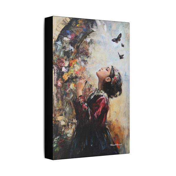 Whimsical Butterfly Canvas Art, Flower Wall Decor, Home Aesthetic, Gift for Art Lovers, Bohemian Style, Nature Inspired Decor - Image 2