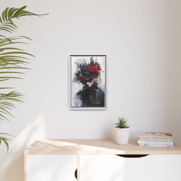 Framed Wall Art, Matte Canvas Print, Abstract Art, Home Decor, Gift for Art Lovers, Black and Red Aesthetic - Image 47