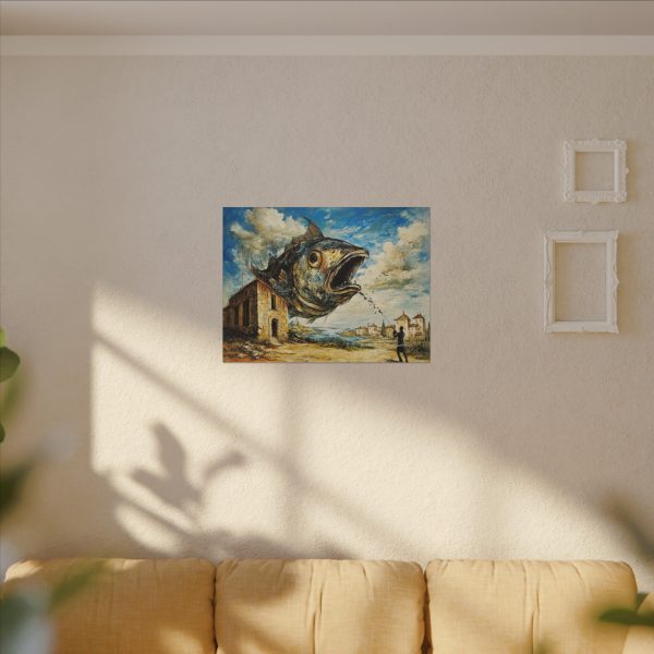 Surreal Fish Canvas Art, Whimsical Home Decor, Unique Gift for Art Lovers, Fantasy Wall Art, Imaginative Home Design - Image 15