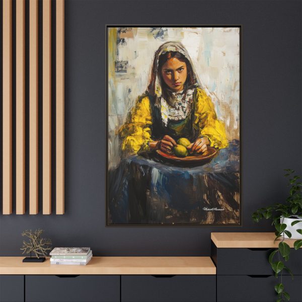 Framed Matte Canvas Art - Emotionally Striking Woman with Fruit, Home Decor, Wall Art, Gift for Art Lovers, Gallery Wall Decoration - Image 68