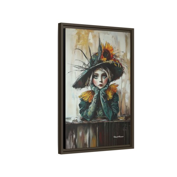 Framed Art Print: Whimsical Girl in Hat, Colorful Wall Decor for Home, Unique Gift, Art Lover's Collection, Feminine Aesthetic, Home [...] - Image 54
