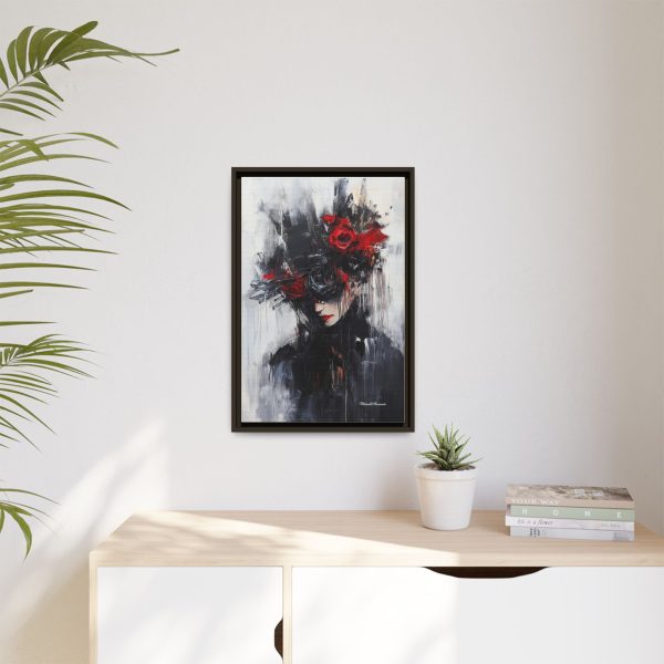 Framed Wall Art, Matte Canvas Print, Abstract Art, Home Decor, Gift for Art Lovers, Black and Red Aesthetic - Image 55