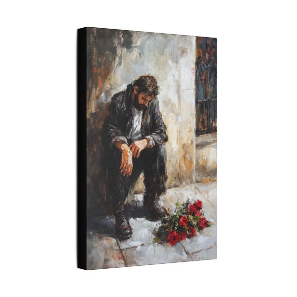 Emotional Art Canvas Print, Modern Wall Decor, Housewarming Gift, Sadness & Reflection Artwork, Living Room Wall Art, Anniversary Gift - Image 6