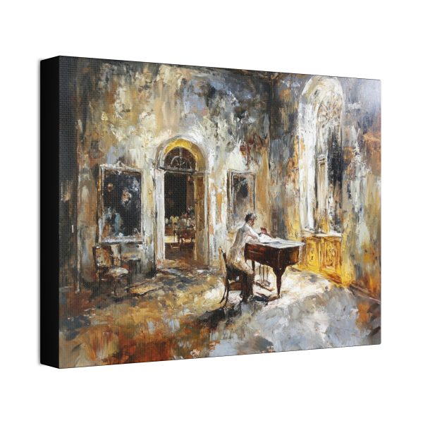 Elegant Canvas Wall Art, Abstract Piano Painting, Contemporary Home Decor, Music Lover Gift, Living Room Accent - Image 2