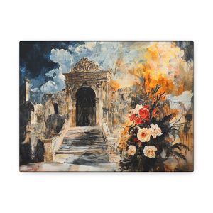 Elegant Floral Canvas Wall Art, Beautiful Home Decor, Bohemian Style, Art for Living Room, Gift for Art Lovers