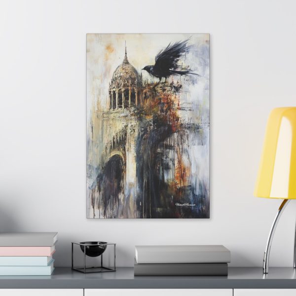 Urban Raven Canvas Art, Modern Wall Decor, Bird Canvas, Nature Artwork, Home Aesthetic, Gift for Bird Lovers - Image 11