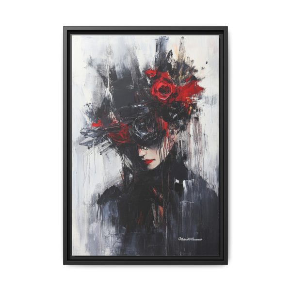 Framed Wall Art, Matte Canvas Print, Abstract Art, Home Decor, Gift for Art Lovers, Black and Red Aesthetic - Image 49