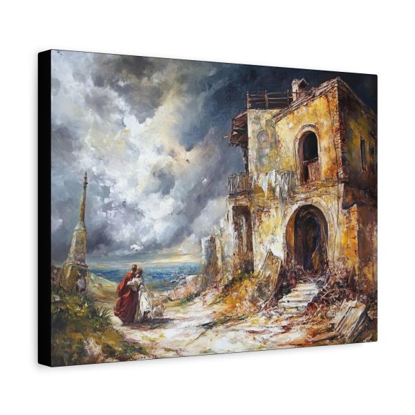 Rustic Canvas Wall Art, Vintage Landscape, Home Decor, Gift for Art Lovers, Coastal Vibes, Dramatic Scene - Image 6