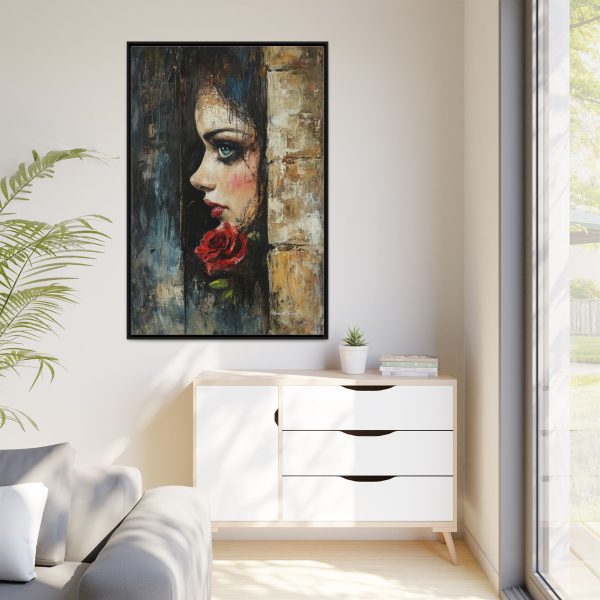 Matte Framed Art Print - Striking Portrait with Rose, Wall Decor, Home Accent, Gift for Art Lovers, Boho Room Decoration - Image 63