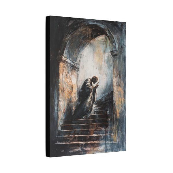 Classic Stretched Canvas Wall Art, Emotional Staircase Painting, Home Decor, Gothic Art, Gift for Art Lovers - Image 10