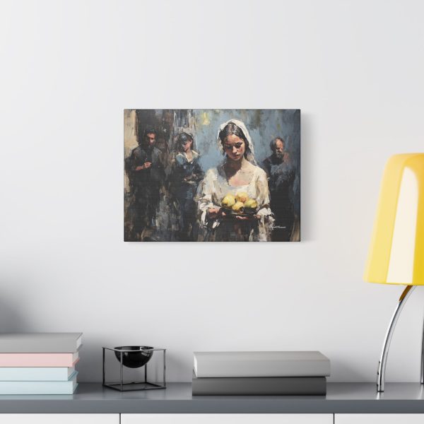 Elegant Stretched Canvas Art - Woman with Lemons - Wall Decor, Home Decoration, Art Piece, Gift for Art Lovers, Living Room Accent - Image 7