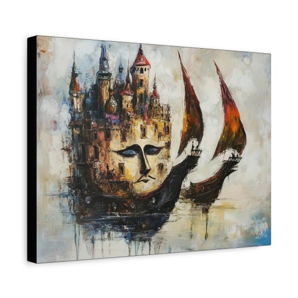 Artistic Canvas Wall Art, Abstract Home Decor, Fantasy Landscape Painting, Unique Gift for Art Lovers, Nautical Theme Wall Decor, [...] - Image 6
