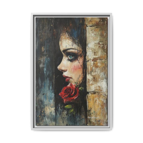 Matte Framed Art Print - Striking Portrait with Rose, Wall Decor, Home Accent, Gift for Art Lovers, Boho Room Decoration - Image 57