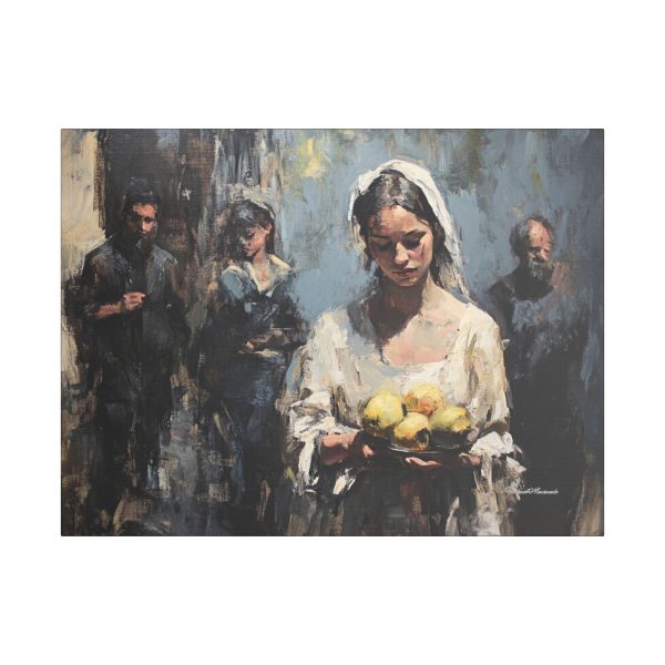 Elegant Stretched Canvas Art - Woman with Lemons - Wall Decor, Home Decoration, Art Piece, Gift for Art Lovers, Living Room Accent - Image 13