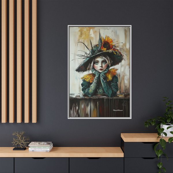 Framed Art Print: Whimsical Girl in Hat, Colorful Wall Decor for Home, Unique Gift, Art Lover's Collection, Feminine Aesthetic, Home [...] - Image 36