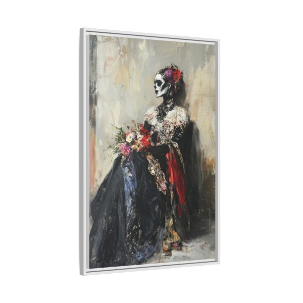 Framed Art Print - Day of the Dead Decor, Colorful Bone Lady Wall Art, Gothic Home Decor, Unique Gift for Holidays - Image 26