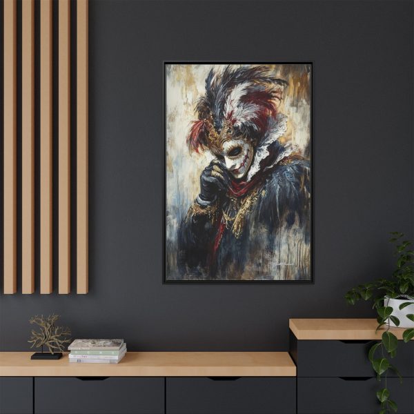 Matte Canvas Wall Art, Multi-color Framed Artwork, Gothic Home Decor, Mysterious Masquerade Print, Unique Gift for Art Lovers - Image 12