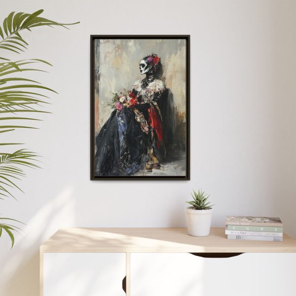 Framed Art Print - Day of the Dead Decor, Colorful Bone Lady Wall Art, Gothic Home Decor, Unique Gift for Holidays - Image 15