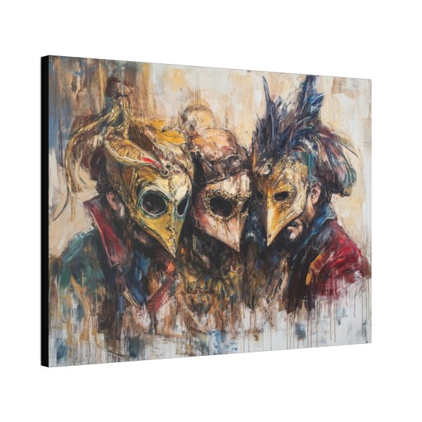 Masked Companions Canvas Art, Mysterious Wall Decor, Perfect for Halloween, Unique Gift, Bohemian Home Accent - Image 6