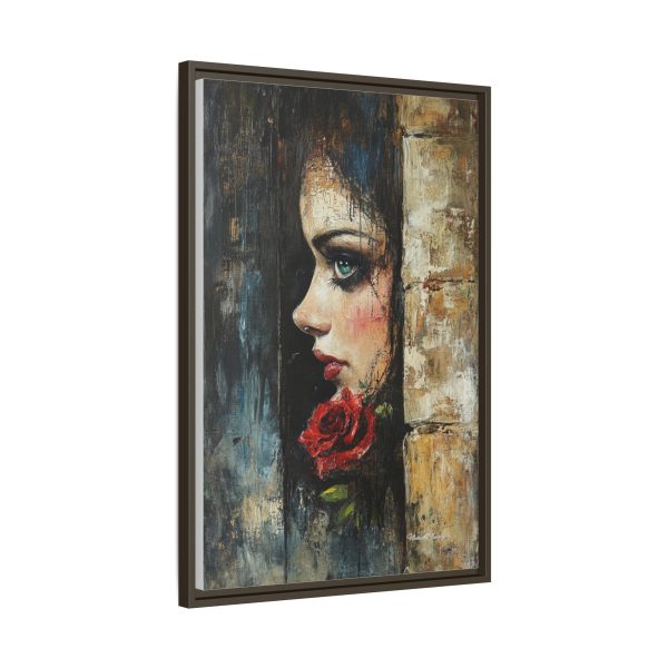Matte Framed Art Print - Striking Portrait with Rose, Wall Decor, Home Accent, Gift for Art Lovers, Boho Room Decoration - Image 14