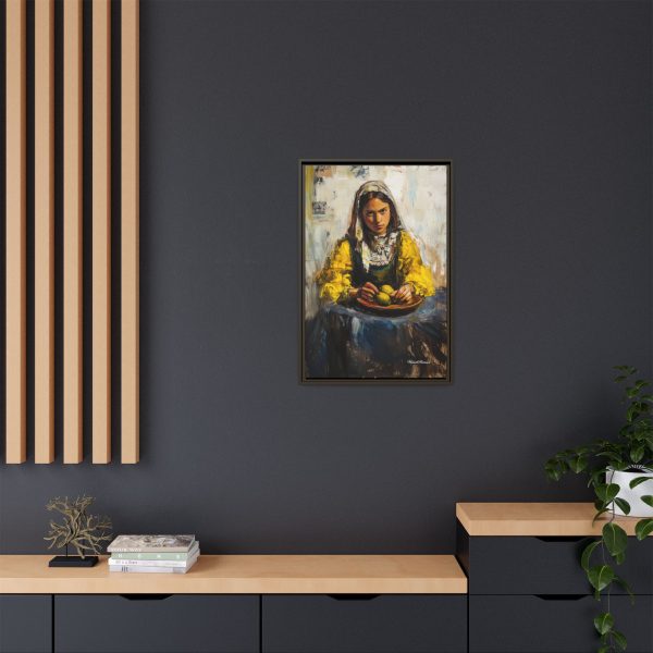 Framed Matte Canvas Art - Emotionally Striking Woman with Fruit, Home Decor, Wall Art, Gift for Art Lovers, Gallery Wall Decoration - Image 16