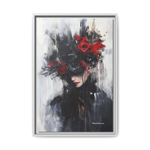 Framed Wall Art, Matte Canvas Print, Abstract Art, Home Decor, Gift for Art Lovers, Black and Red Aesthetic - Image 57