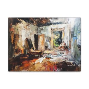 Artistic Wall Art Print, Home Decor, Vintage Canvas Artwork, Living Room Decoration, Cozy Atmosphere, Perfect Gift